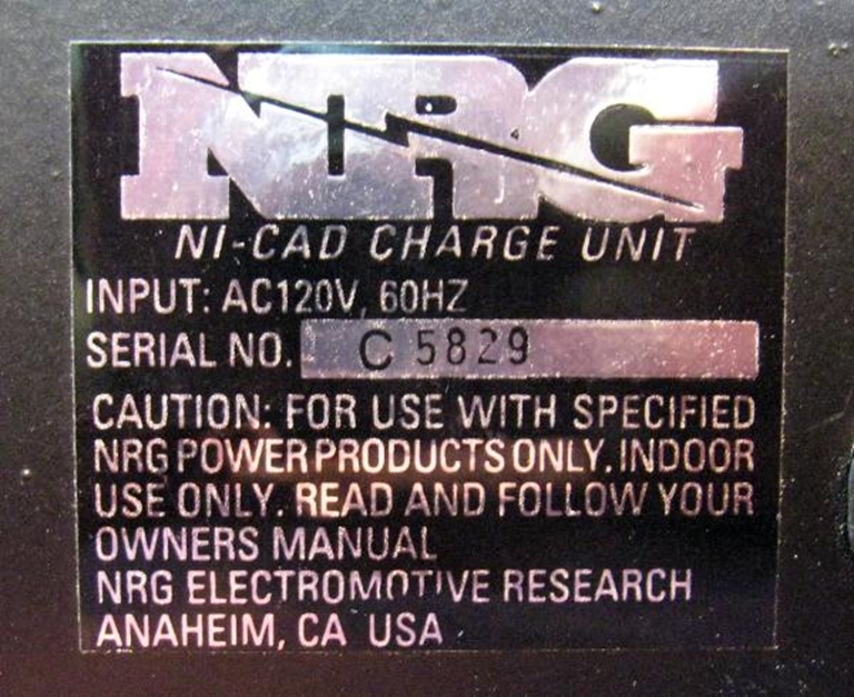 Image sur NRG Model 600 Ni-Cad Battery Charger