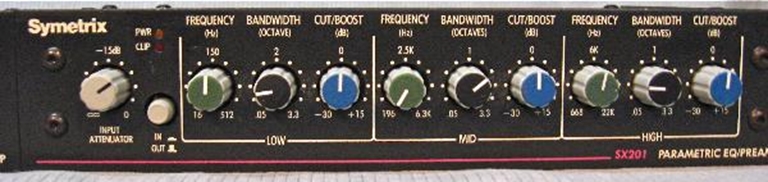 Image sur Symetrix SX201 (Pair) Parametric EQ