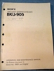 Afbeeldingen van Sony BKU-905 Operation and Maintenance Manual 1st Edition (Revised 1)