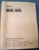 Afbeeldingen van Sony BVE-910 Maintenance Manual 1st Edition (Revised 1)