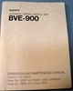 Afbeeldingen van Sony BVE-900 Operation and Maintenance Manual Volume 1 1st Edition