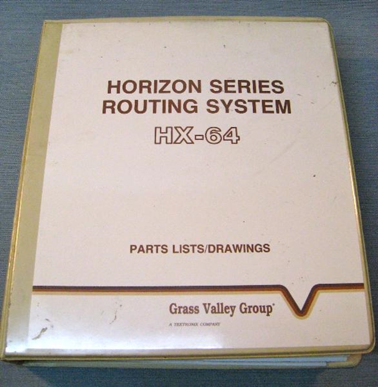 Afbeelding van Grass Valley Group Horizon Series Routing System HX-64 Parts List/Drawings 