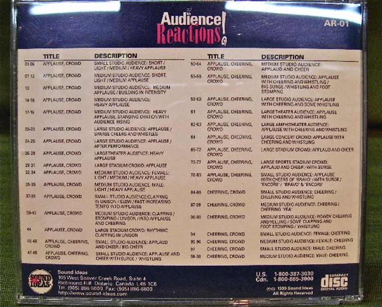 Afbeelding van Sound Ideas Sound Effects Audience Reactions 1 & 2