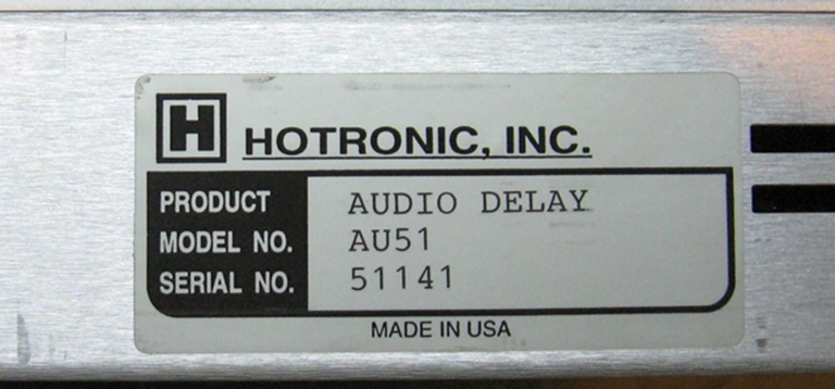 Afbeelding van Hotronic AU51 Audio Delay