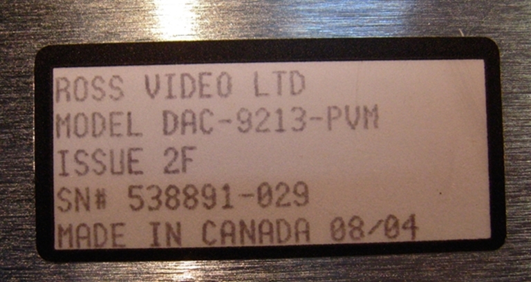 Afbeelding van Ross DAC-9213-PVM SDI to RGB/Component converter