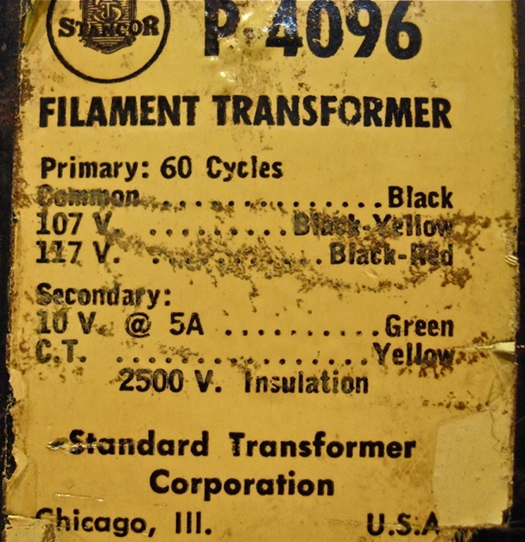 Afbeelding van Chicago Transformer Company P-4096 Filament Transformer