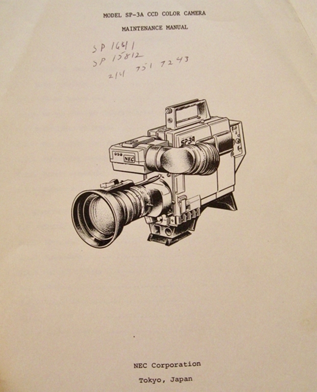 Image sur NEC SP-3 CCD Camera Manual