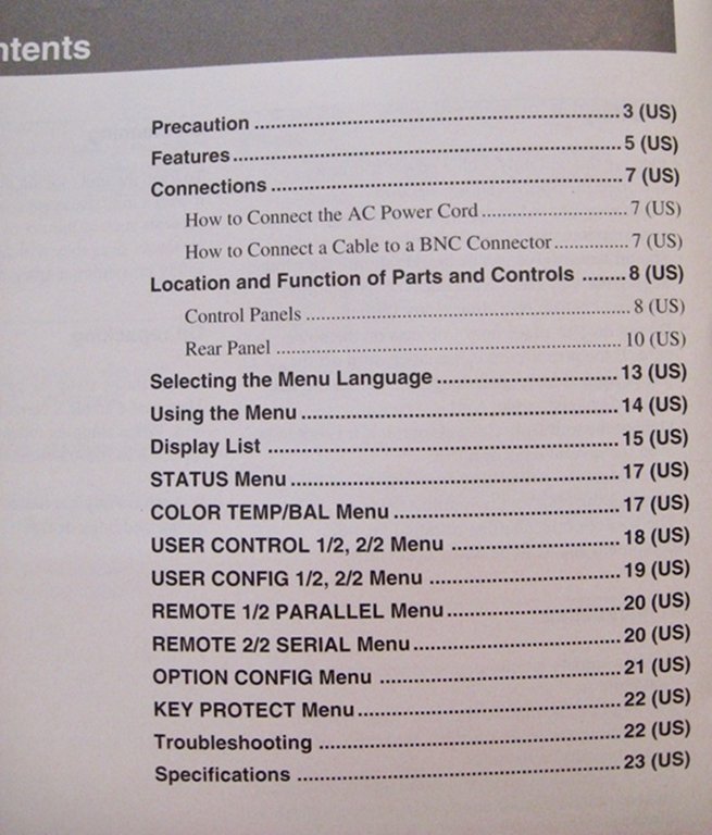 Afbeelding van Sony PVM 20L5 Operating Manual 