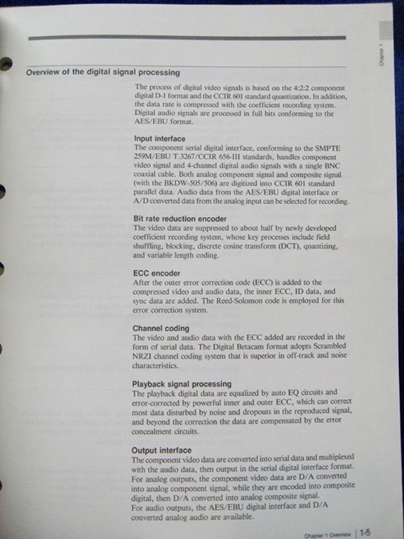 Afbeelding van Sony DVW-A500/500/A500P/500P Operation Manual 1st Edition (Revised 4)