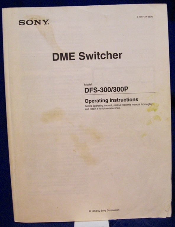 Afbeelding van Sony DFS-300/300P Operating Instructions pn3-798-124-23(1)