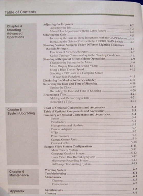 Image sur Sony DXC-537 Operating Instructions