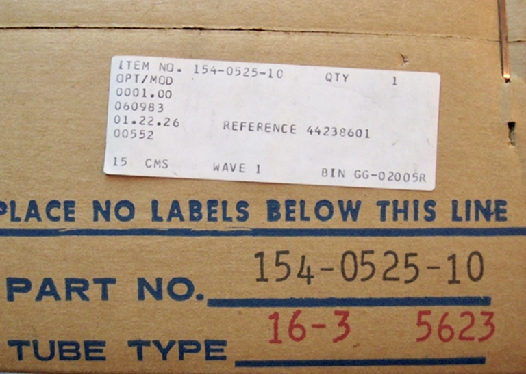 Afbeelding van Tektronix 154-0525-10, CRT, NOS, original packing.