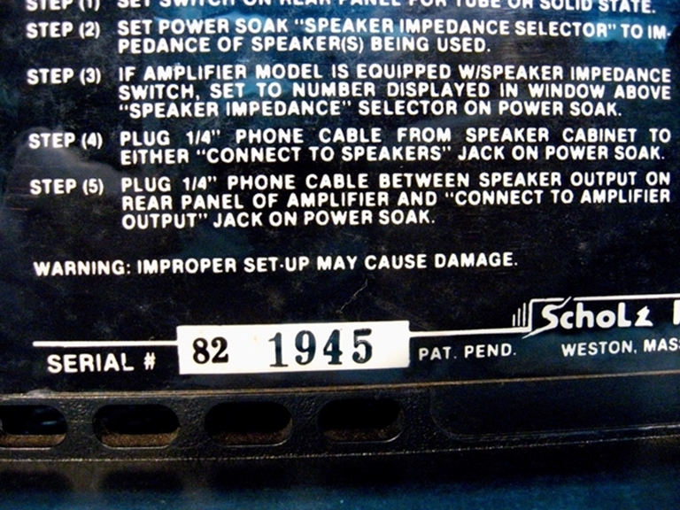 Image sur Power Soak by Tom Sholz, Model II, (sn 82 1945)