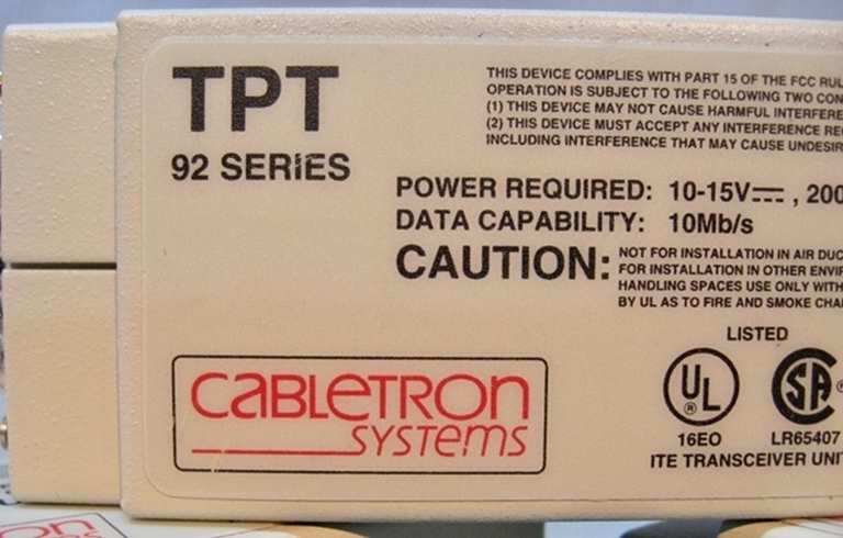 Image sur Cabletron Systems TPT 92 Series