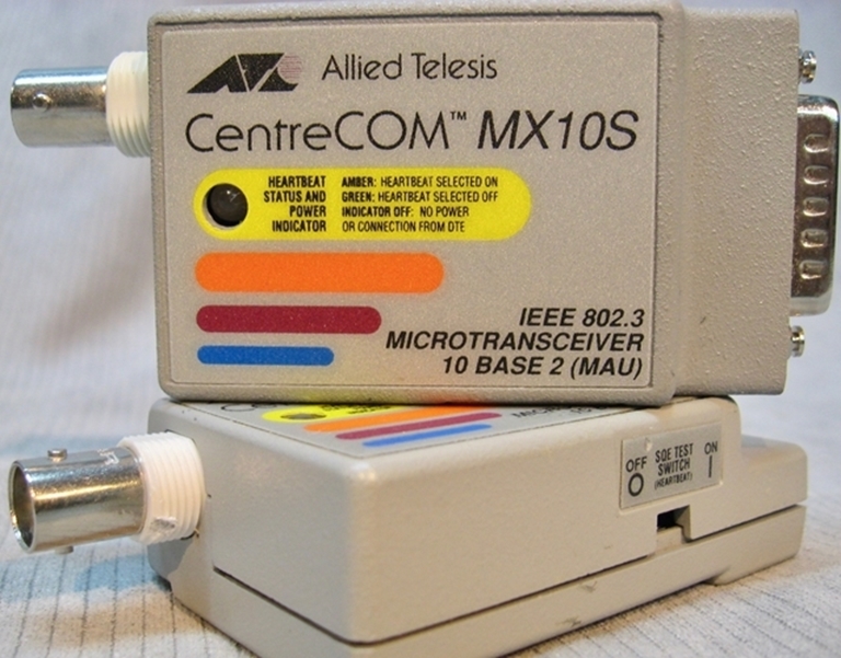 Afbeelding van CentreCOM MX10S IEEE 802.3 MicroTransceiver 10 Base 2.