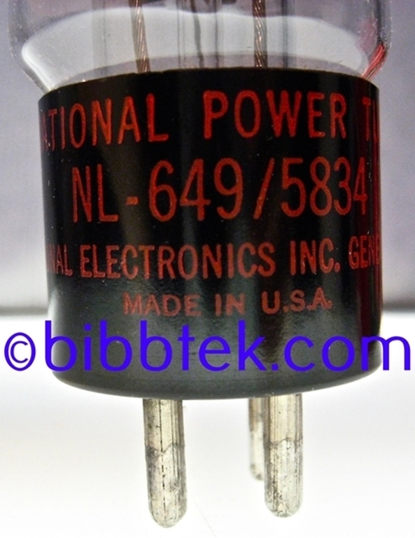 Image sur National Electronics NL-649/5834 Tube, NOS