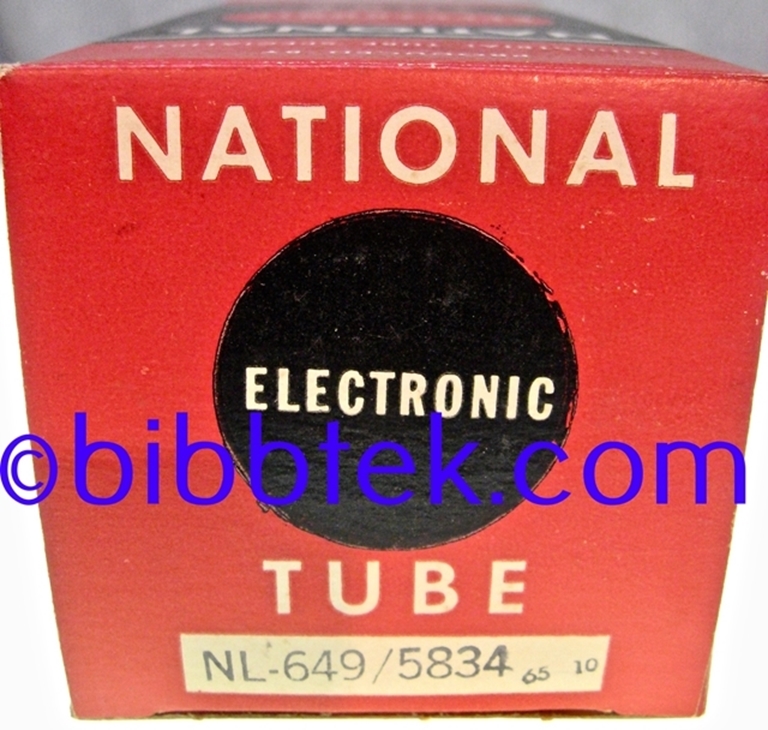 Image sur National Electronics NL-649/5834 Tube, NOS