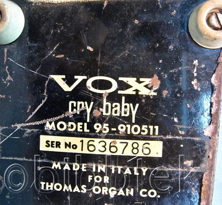 Afbeelding van Vox Cry baby Vintage Wah pedal. sn1636786.