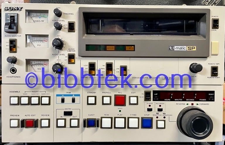 Afbeelding van Sony BVU 850 sn11898, Umatic Editing deck, Sold Out.