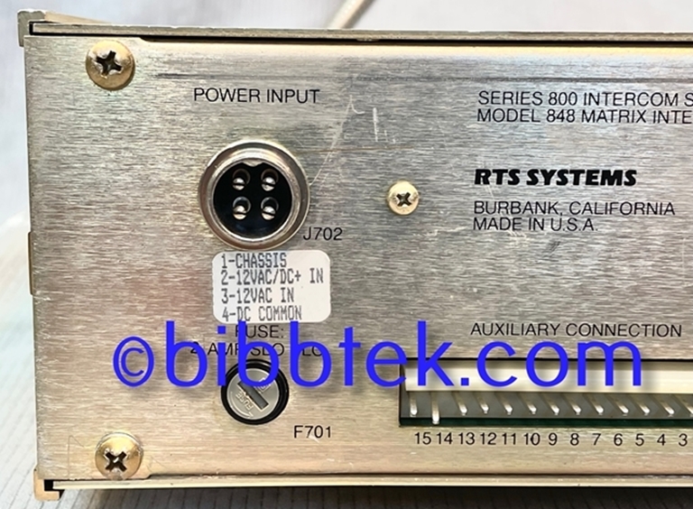 Afbeelding van RTS Model 848 Intercom master stations.