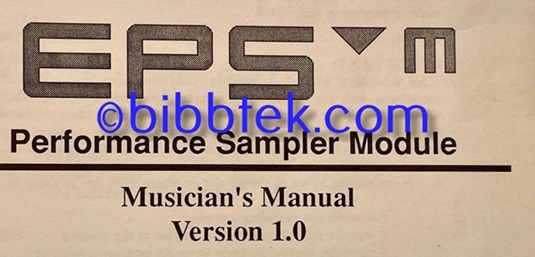 Afbeelding van Ensoniq EPS Manuals