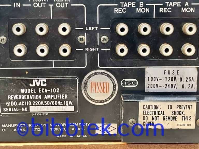Image sur JVC ECA 102 Reverb unit, "Radar Screen reverberation amplifier".