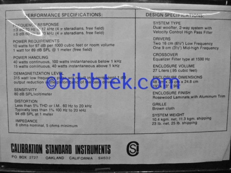 Afbeelding van Calibration Standard Instruments MDM-4 Mix Down Monitors by E.M. Long