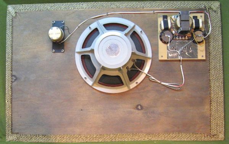 Picture of Electro-Voice EV Sentry I Components: SP12C Woofer, T35 Tweeter, crossover.