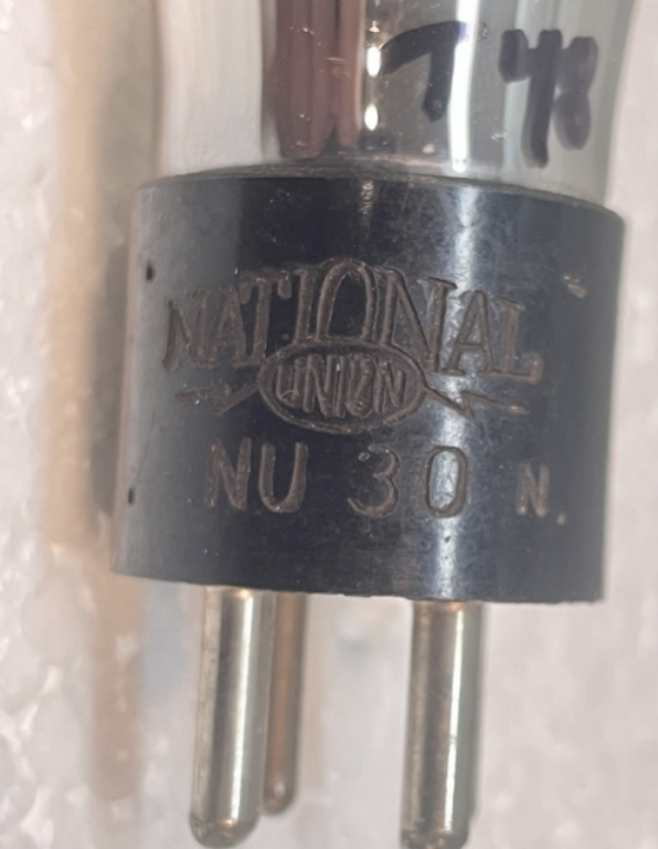 Picture of National Union Vacuum Tube, Type 30.