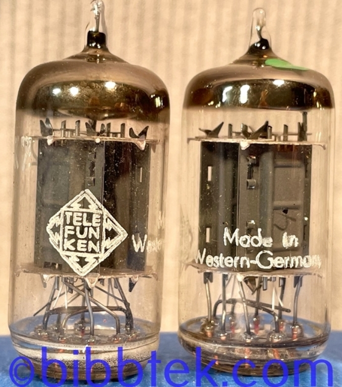 Image sur Telefunken 12AX7 tubes, Ribbed plate, Diamond. Lot of (5), used, tested.